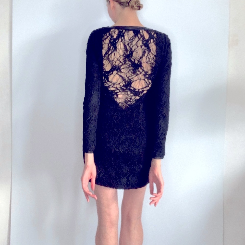 Black Leather&Raw Lace🖤Rag And Bone Dress🖤 WORLD’S COOLEST PARTY DRESS🖤🖤🖤